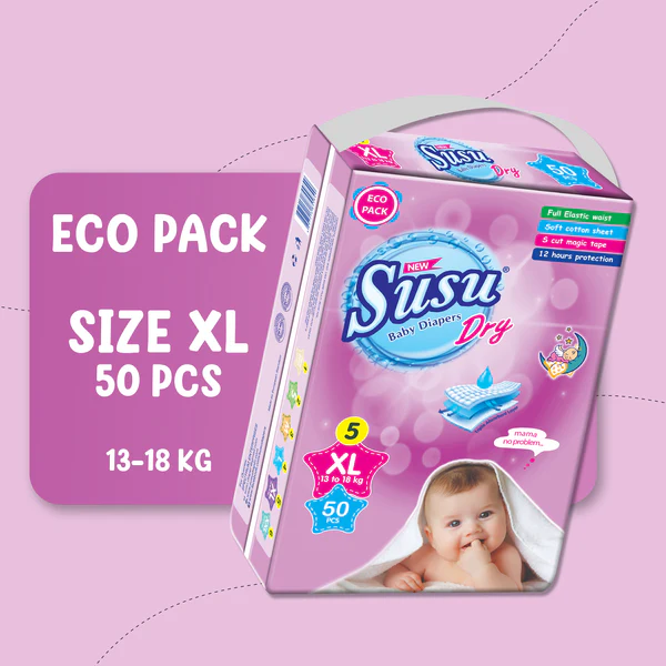 NEW SUSU DRY (XL)-50PCS WITH FREE WIPES
