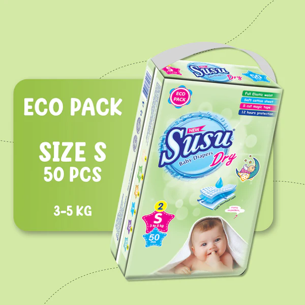 NEW SUSU DRY (S)-50PCS   WITH FREE WIPES