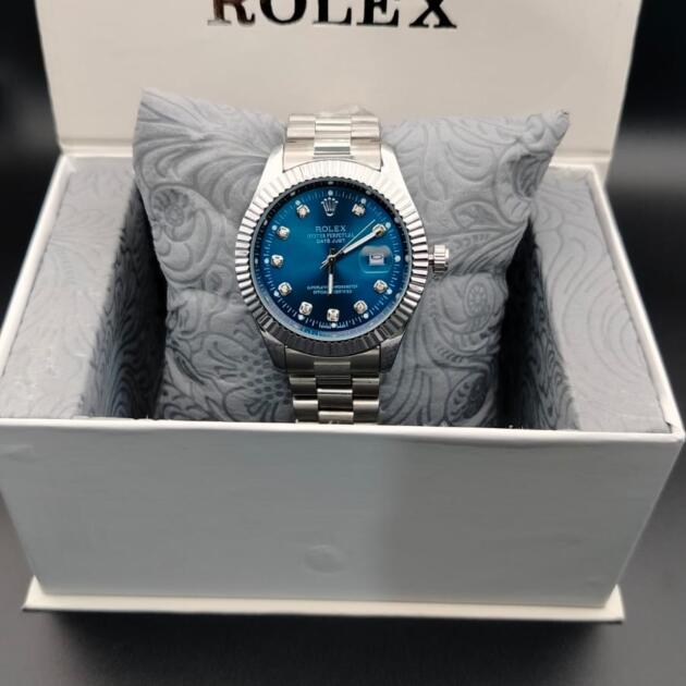 Rolex Datejust 36 Blue Dial with Diamond Hour Markers