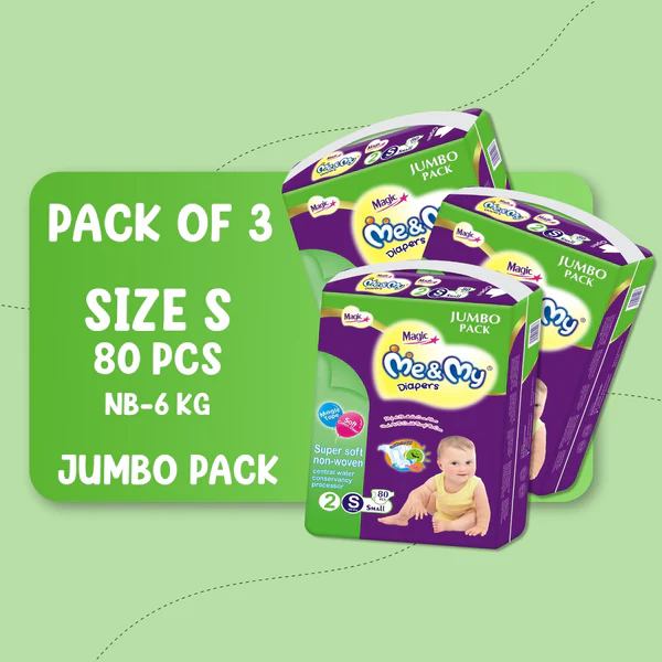 ME & MY MAGIC JUMBO (S)-80 PCS BUNDLE PACKS OF 3