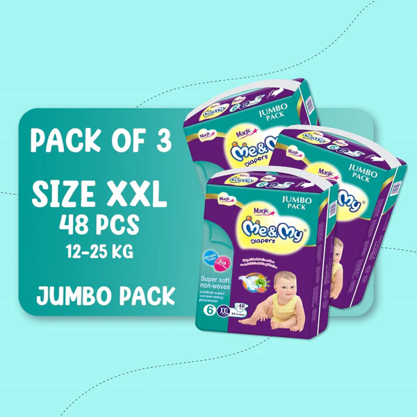 ME & MY MAGIC JUMBO (XXL)-48 PCS BUNDLE PACKS OF 3
