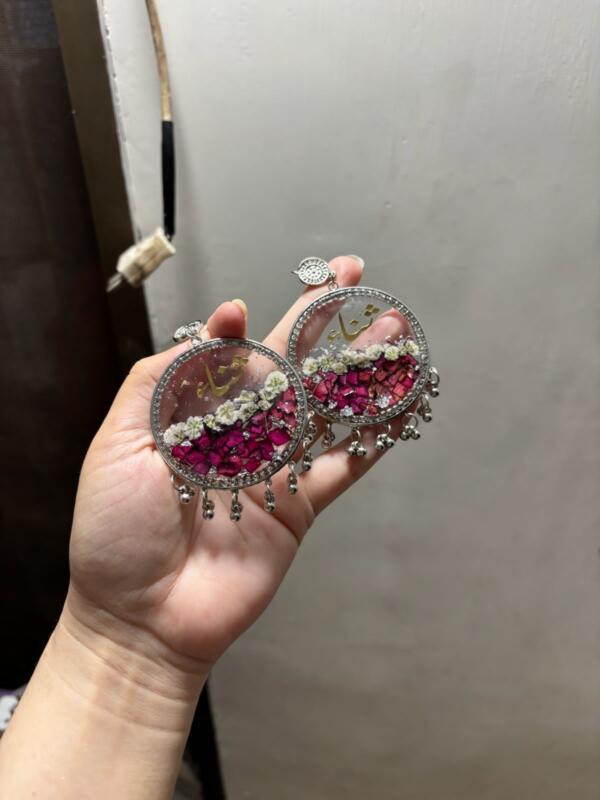 Ethnic Transparent Resin Earrings with Ghungroo